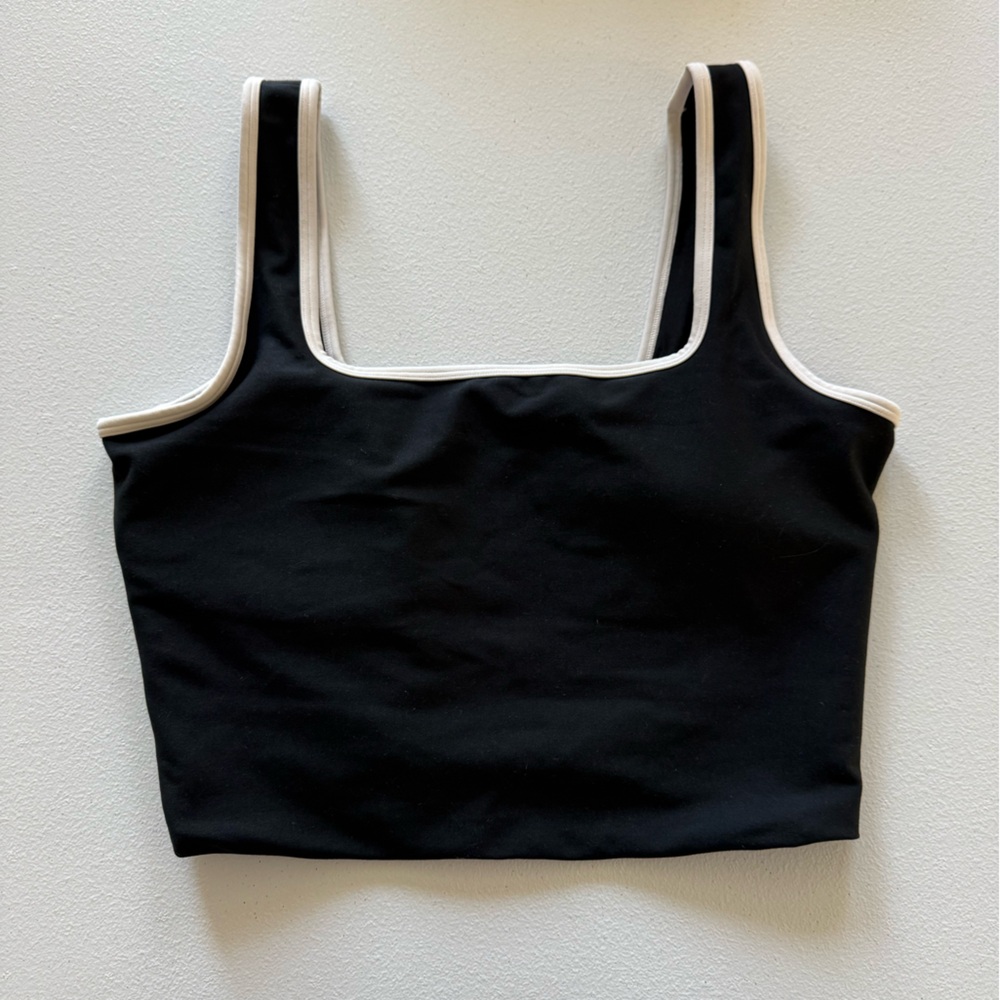 Abercrombie & Fitch Black Sports Bra with White Trim
